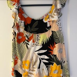 Loft summer cotton blouse - never worn with tags on it - flowers